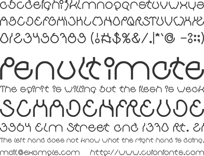 AHA EXPERIENCE font preview
