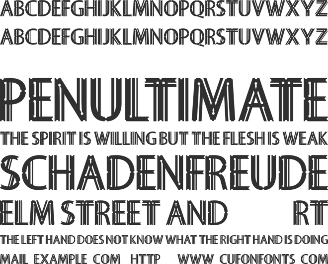 Sekruplongbo font preview