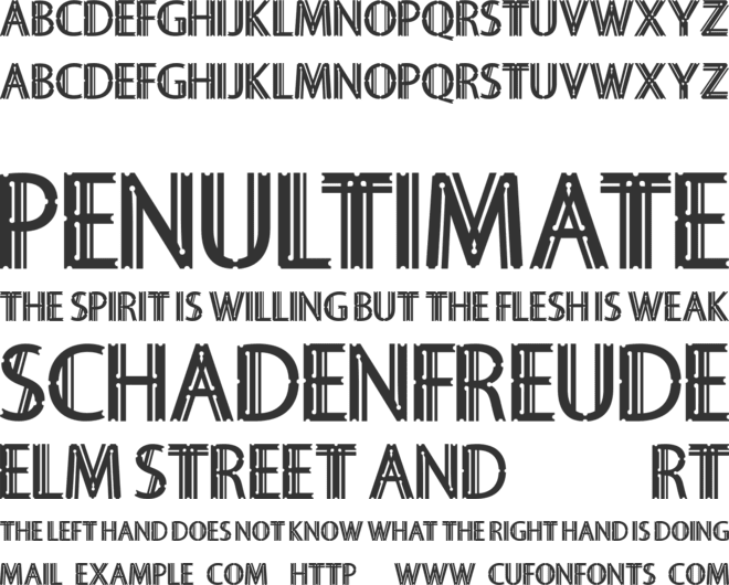 Sekruplongbo font preview