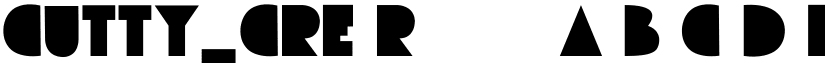 CUTTY_CRE Regular font
