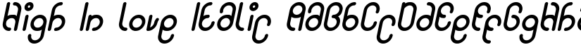High In love Italic font