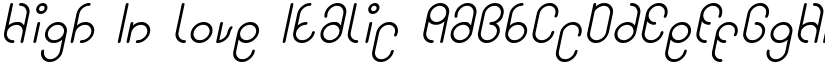 High In love Italic font