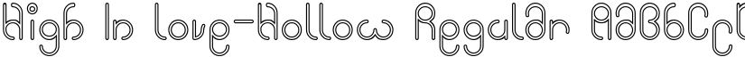 High In love-Hollow Regular font