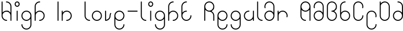 High In love-light Regular font