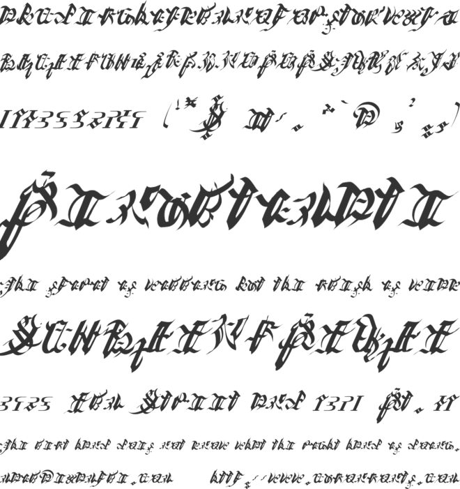Ivalician Gothic font preview