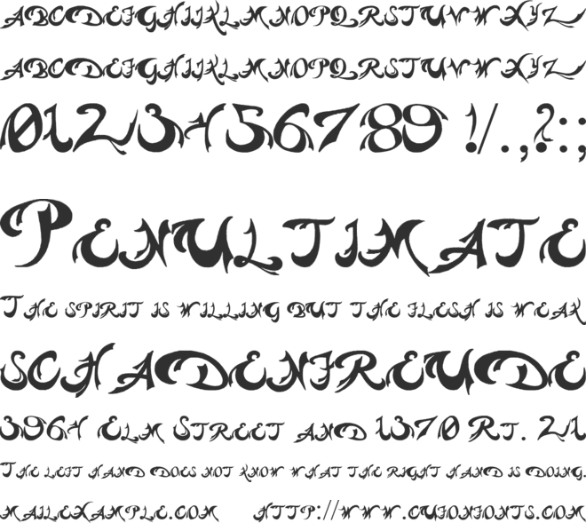 Pauls Weight font preview