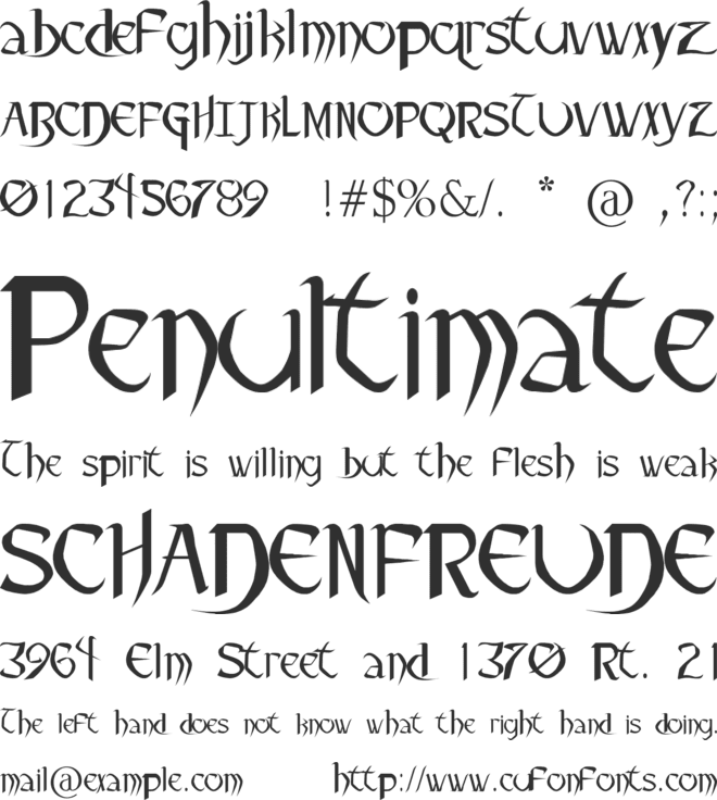 Pauls Heartless Font font preview