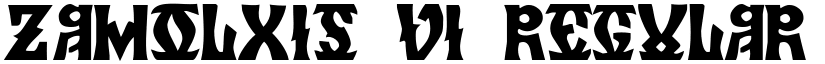 Zamolxis VI Regular font