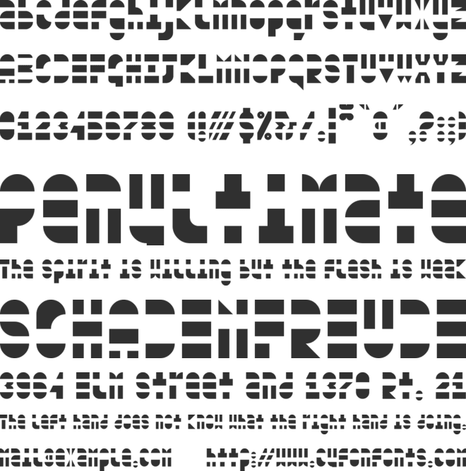 Blown Out font preview