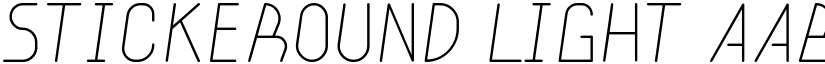 stickeround light font