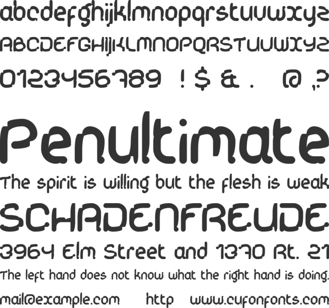 KD Algae Brush font preview