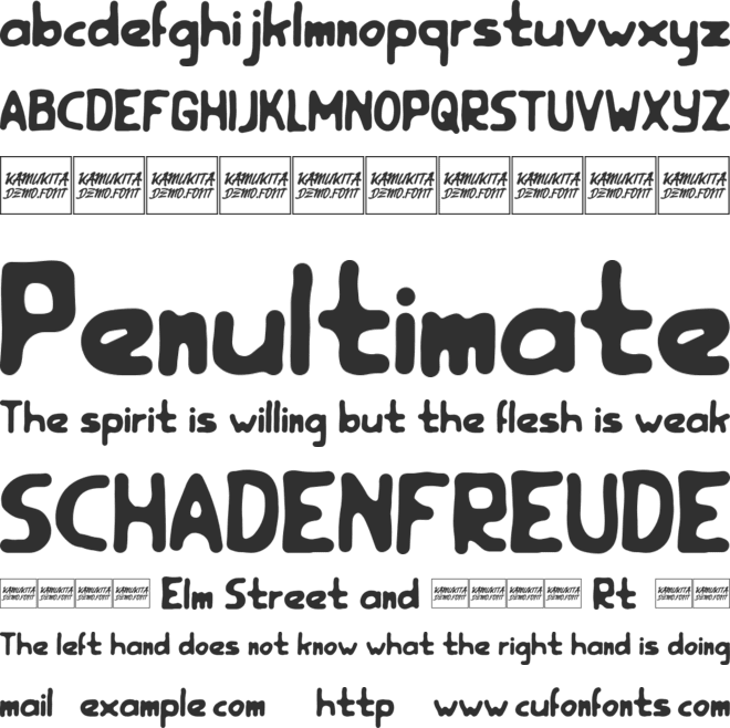 Rootfear (demo) font preview