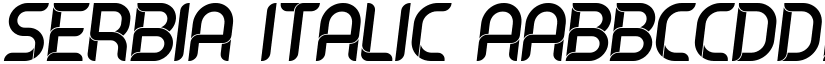 Serbia Italic font