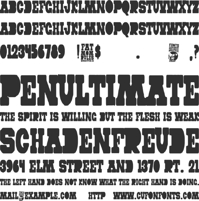 Fat Mom Rules font preview