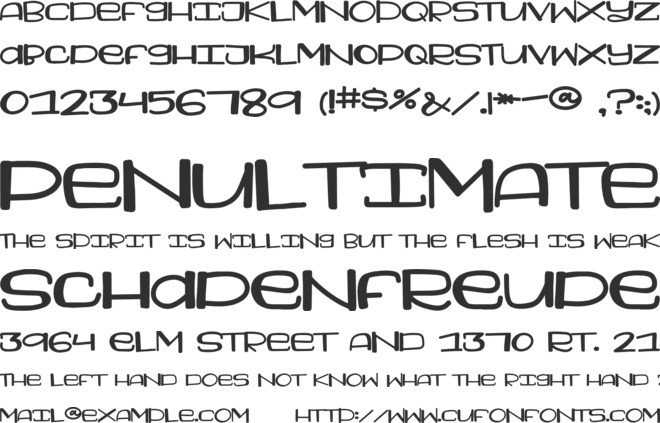 FoamyDessertPRINT font preview
