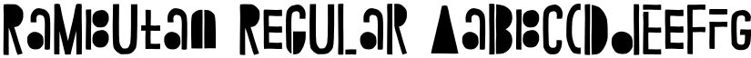 Rambutan Regular font