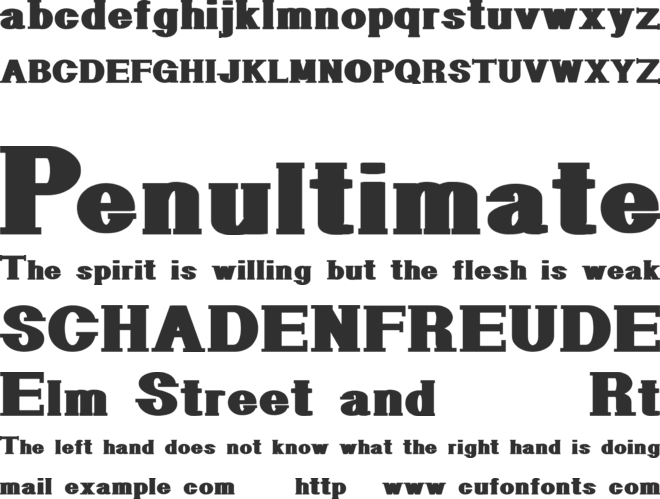 Geometric Serif PW font preview