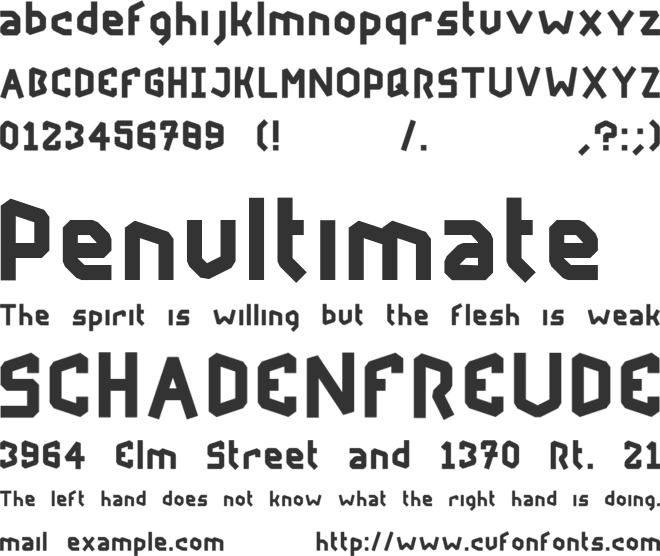 Rockfire font preview