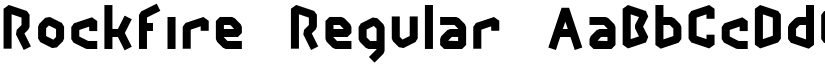 Rockfire Regular font