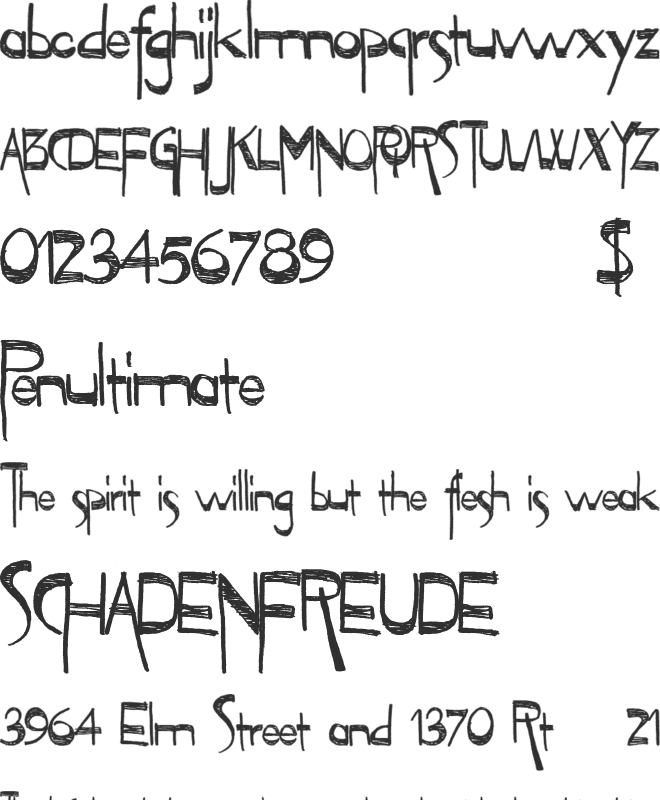 Transylvania font preview