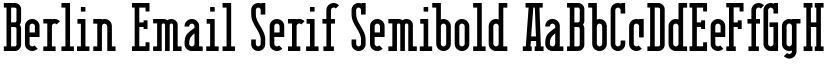Berlin Email Serif Semibold font