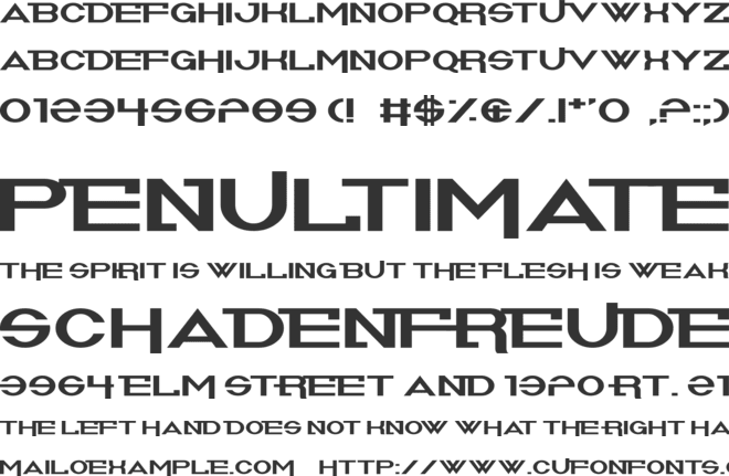 Summoners font preview