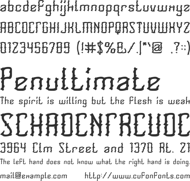Candle font preview