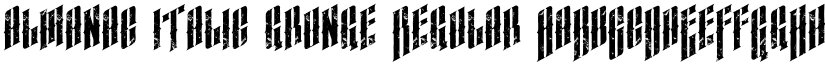 almanac italic grunge Regular font