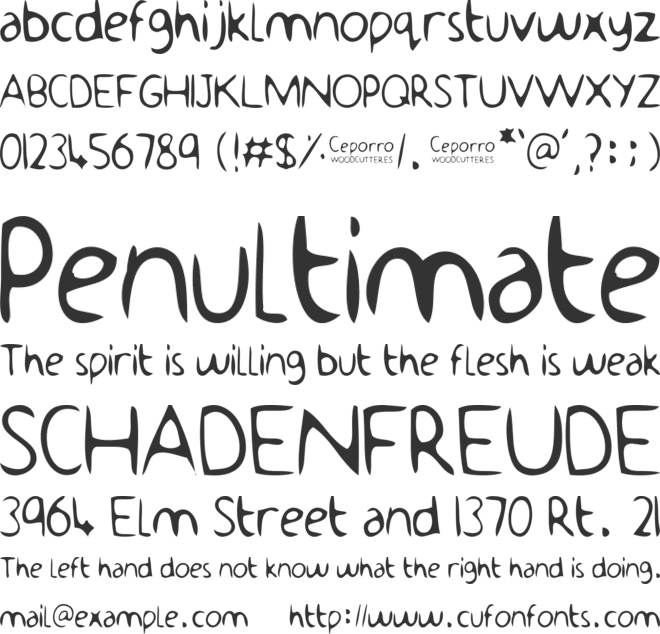 Ceporro font preview