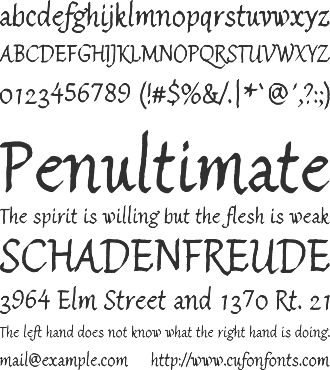Sister Morphine font preview