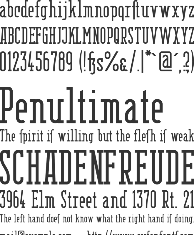 Berlin Email Serif font preview