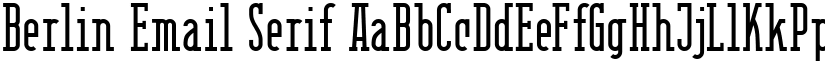 Berlin Email Serif font