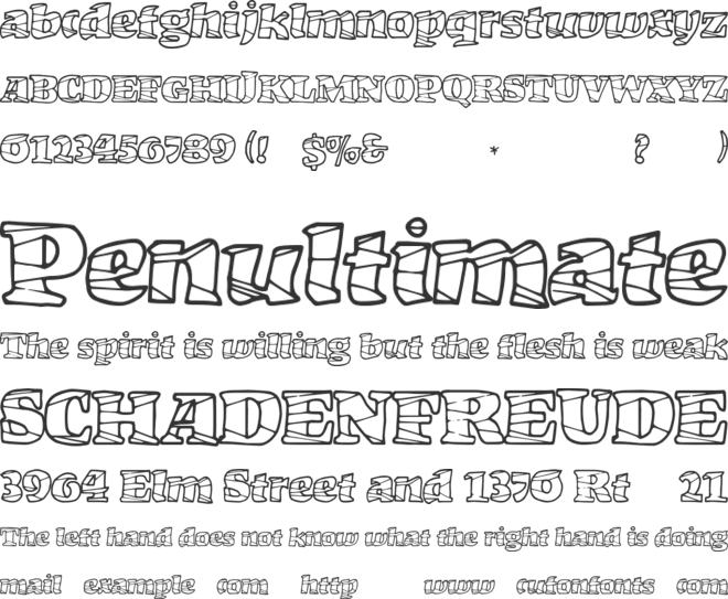 MarketCrash font preview