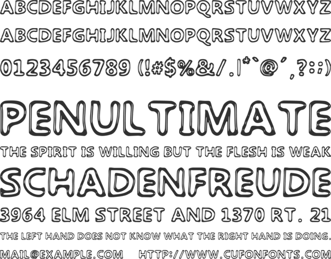 The Laguna font preview