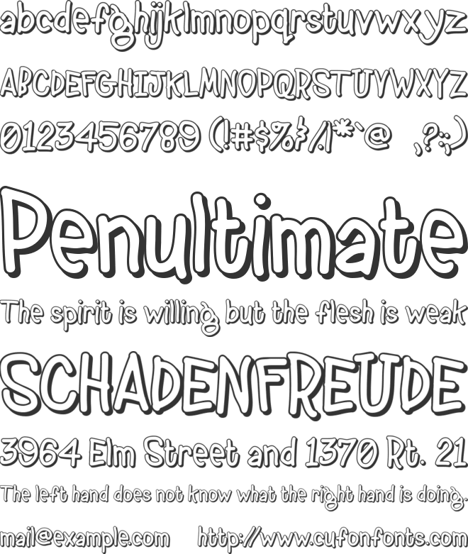 Bean Town font preview