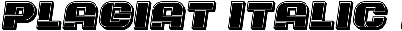 Plagiat Italic font
