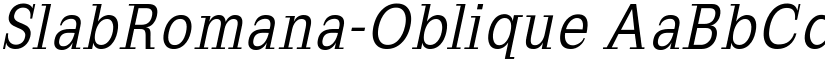SlabRomana-Oblique font