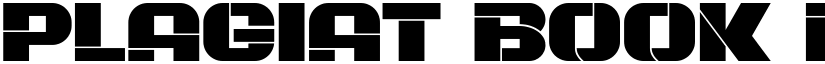 Plagiat Book Regular font