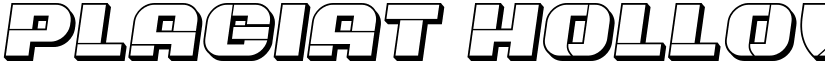 Plagiat Hollow Italic font