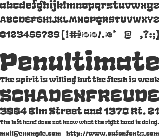 Rague Demo font preview