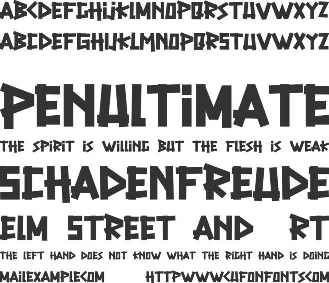 Blindside font preview