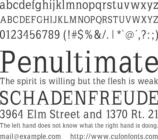 Slab Romana font preview