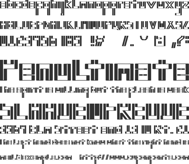 Nomer font preview