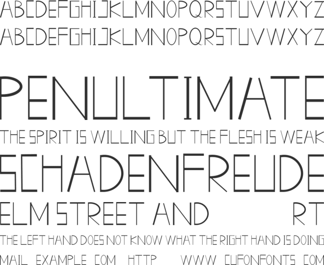 New GLADISHdemo font preview