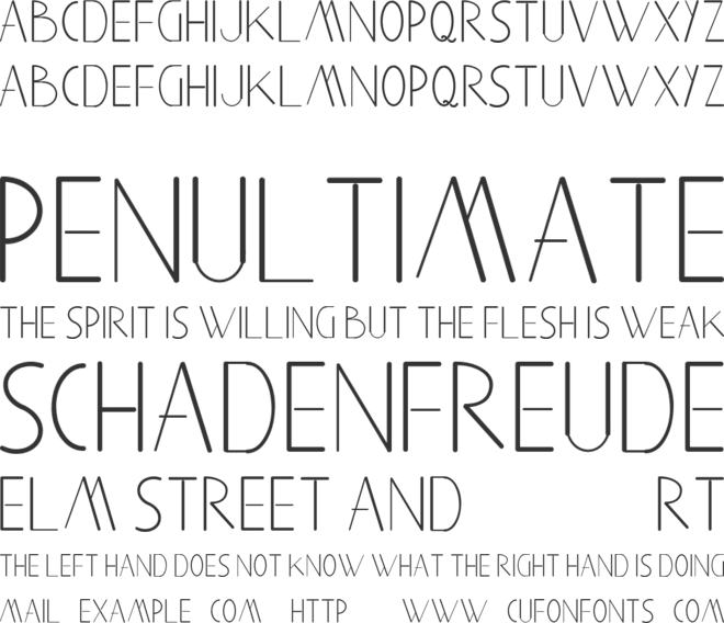 Aghnestademo font preview