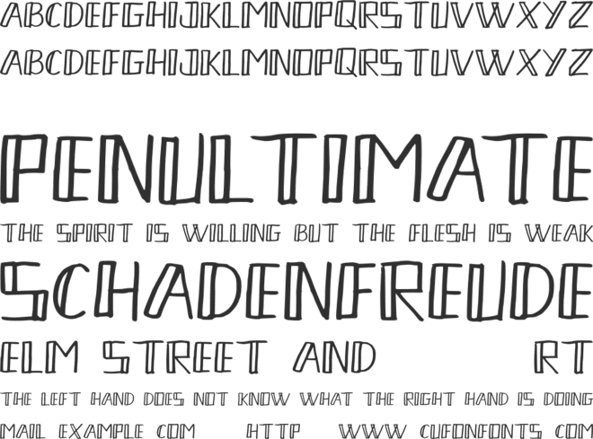 TOOPEN font preview