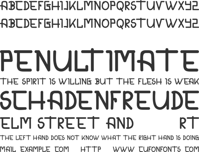 CALDERDALE DEMO font preview