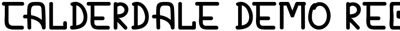 CALDERDALE DEMO Regular font
