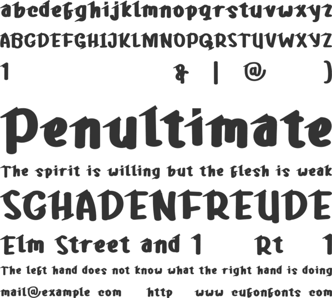 Kretegdemo font preview