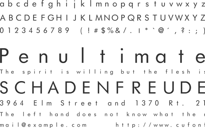 Futurist fixed-width font preview